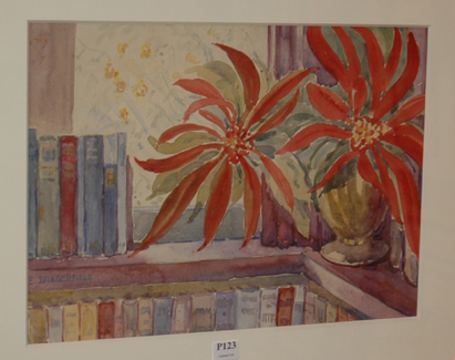 Appraisal: ELIZABETH DANGERFIELD STILL LIFE WATERCOLOUR