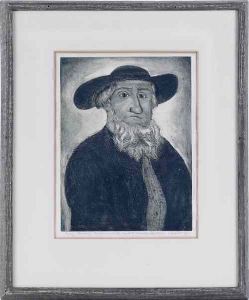 Appraisal: Xtian Newswanger American mid th c engraving titled Gray Bearded