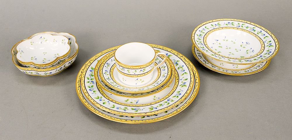 Appraisal: Limoges Ceralene piece French porcelain dinner set setting for plus