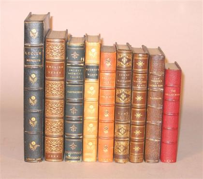 Appraisal: vols Leather Bindings - English and American Poetry Hartshorne Charles