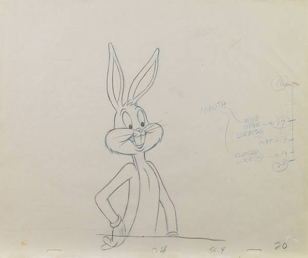 Appraisal: Two Warner Bros celluloids with their matching drawings from An