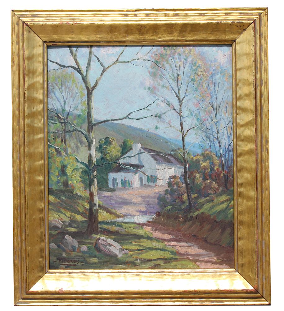 Appraisal: F Thomas th C Landscape w Cottage F Thomas th