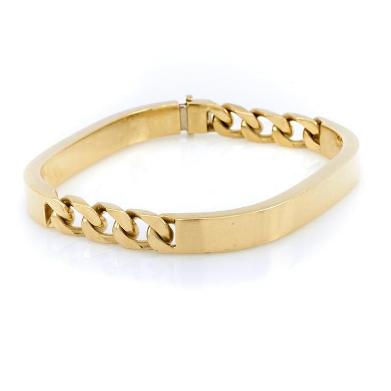 Appraisal: k Yellow gold ID bracelet k Yellow gold ID bracelet