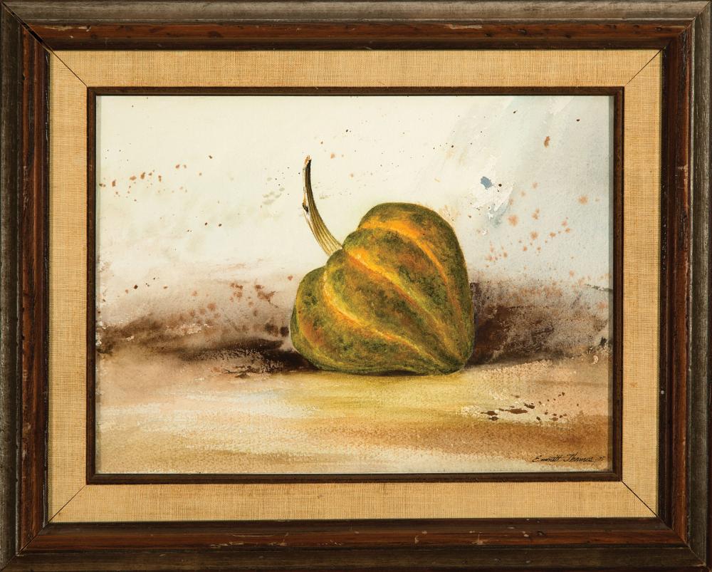 Appraisal: Emmitt Thames American Mississippi b Study of Squash watercolor on