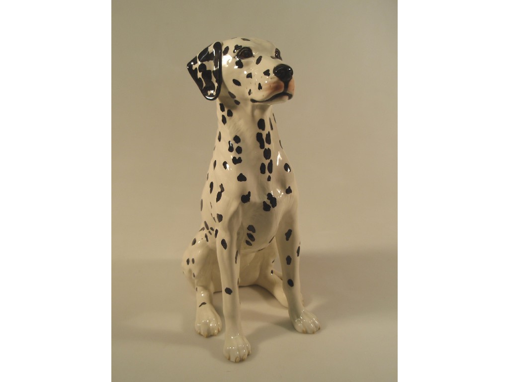 Appraisal: A Beswick fireside seated Dalmatian model no cm high repaired