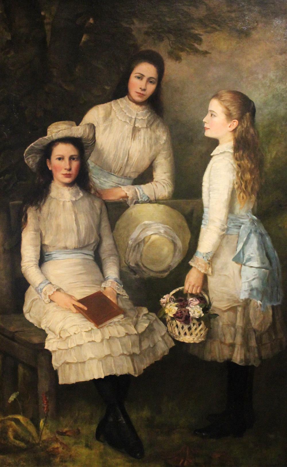 Appraisal: ATTRIBUTED TO JAMES SANT BRITISH - THREE SISTERS Oil on