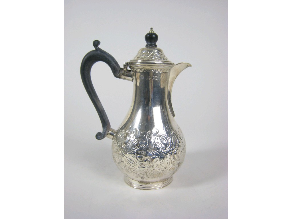 Appraisal: A Victorian baluster Hot Water Jug with floral and leafage