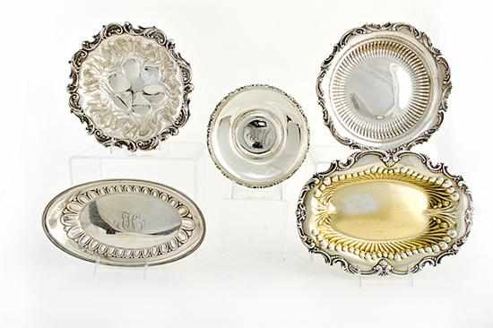 Appraisal: Whiting sterling bowls tray and presentation tray New York circa