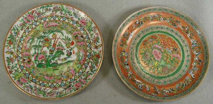 Appraisal: Chinese Export Famille Rose porcelain plates various enameled bird butterfly