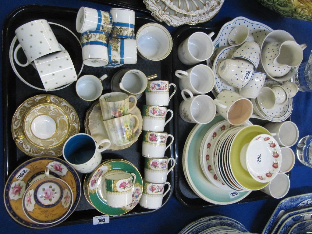 Appraisal: Lot comprising two trays of assorted teawares to include Copeland