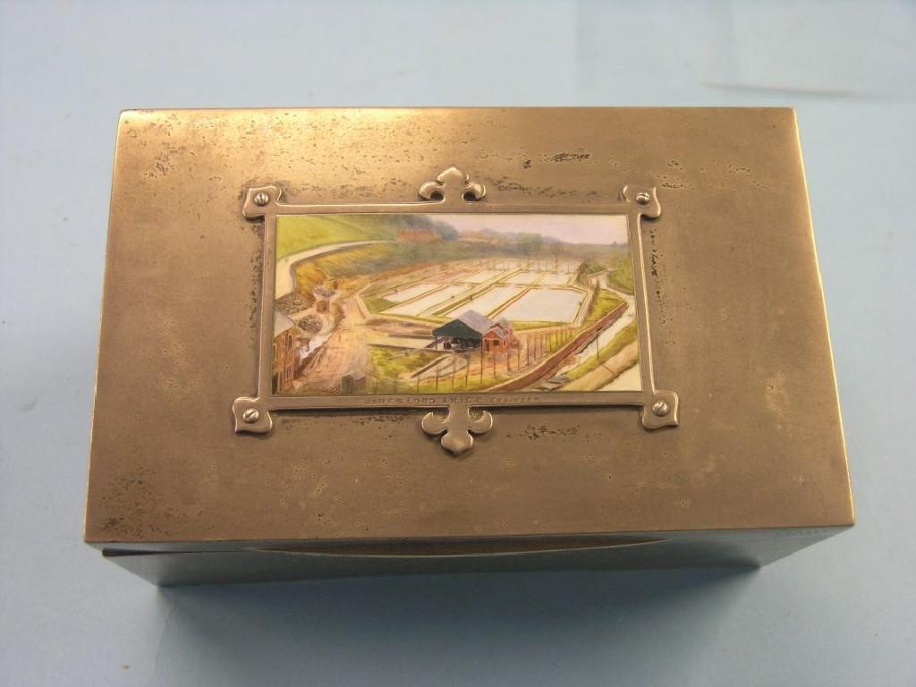 Appraisal: A silver cigar box Presented to Alderman J T Simpson