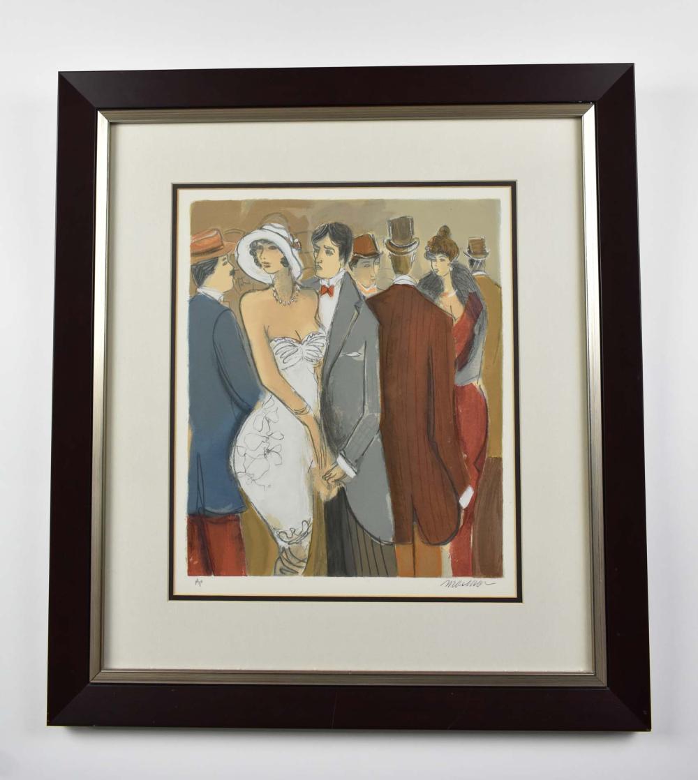 Appraisal: ISAAC MAIMON FRENCH ISRAELI B Figures at a Social Event