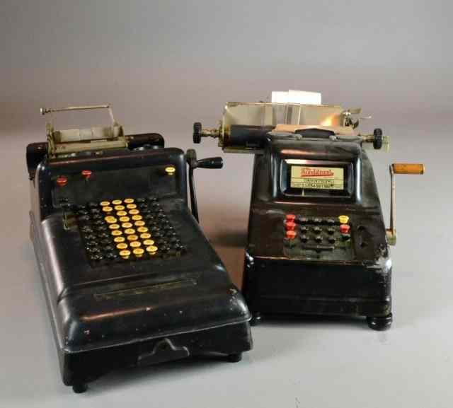 Appraisal: TWO ADDING MACHINES ONE EDIPHONEIncluding two manual adding machines one