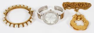 Appraisal: MIRIAN HASKELL BRACELET AND PENDANT PCS ALSO WATCH Miriam Haskell