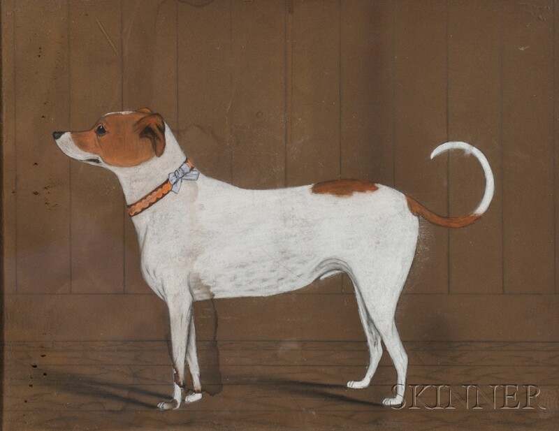 Appraisal: American School th Century Portrait of a Jack Russell Terrier