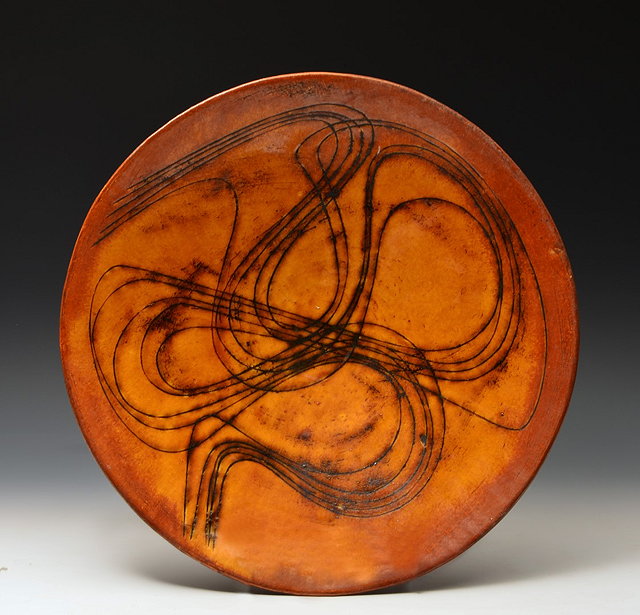 Appraisal: Eileen Nisbet British - Charger circa sincised initials cm diameter