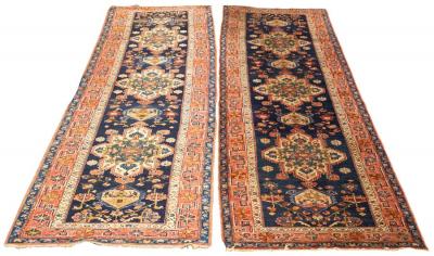 Appraisal: A pair of North West Persian runners circa cm x