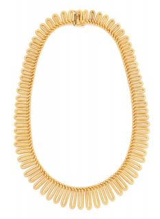 Appraisal: An Karat Yellow Gold Fringe Necklace dwts An Karat Yellow