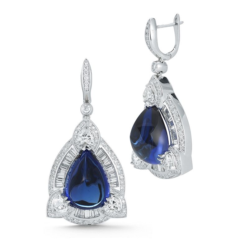 Appraisal: PLAN DR TANZANITE EARRING Fancy Shape PLAN DR Setting K