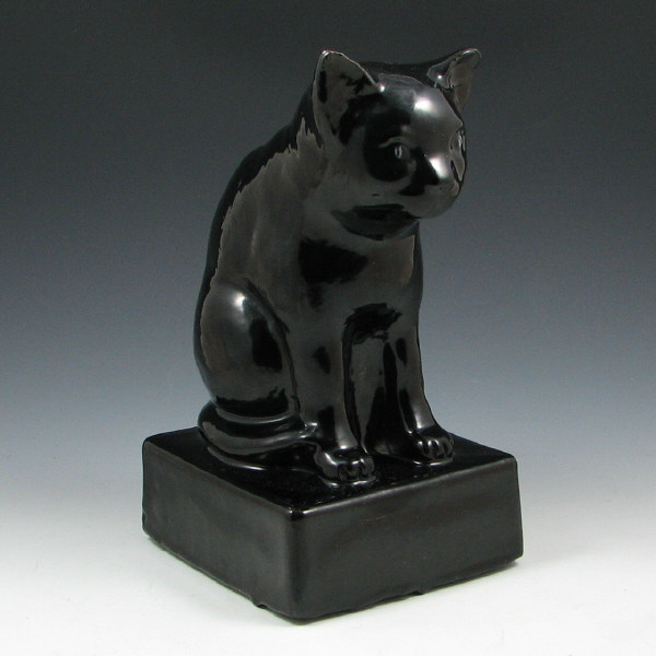 Appraisal: Peters Reed Mirror Black Cat Doorstop Rare Peters Reed Mirror