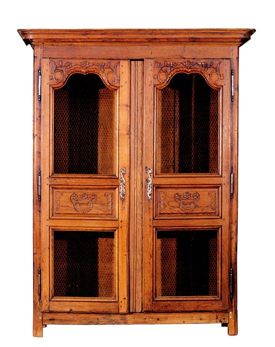 Appraisal: French Provincial oak bookcase early th century molded crown over