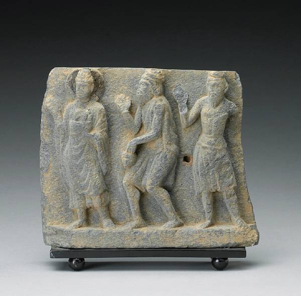 Appraisal: A Gandharan schist architectural fragment nd- rd Century CE The