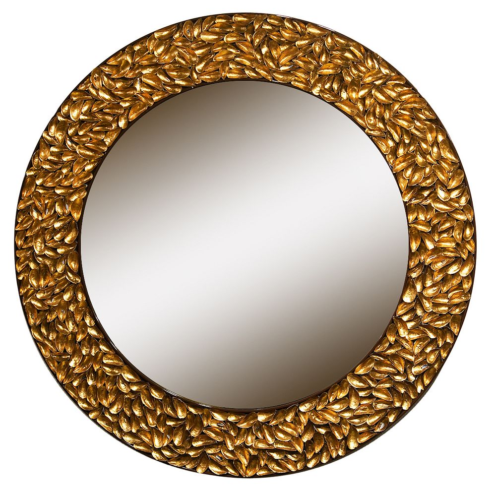 Appraisal: Thomas Boog Round Mussel Seashell Mirror Thomas Boog Paris round