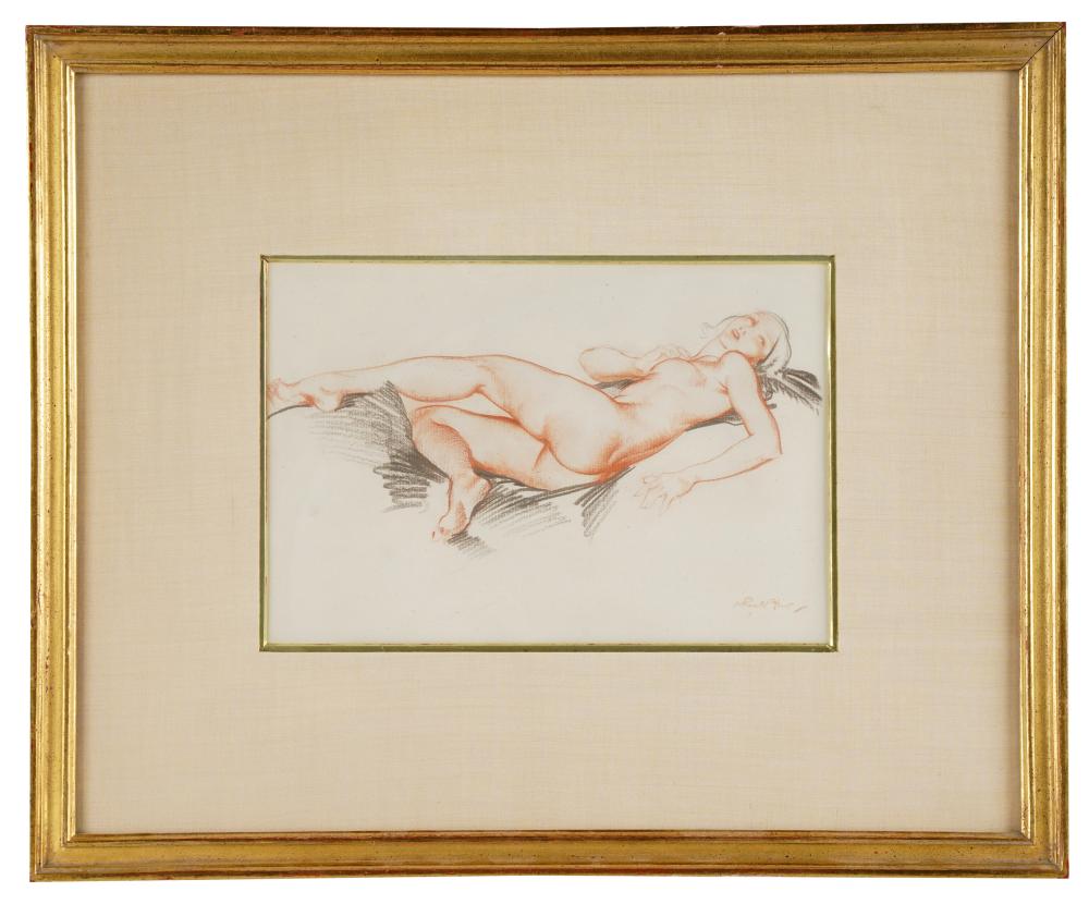 Appraisal: WILLIAM RUSSELL SIR WILLIAM FLINT - RECLINING NUDEsanguine on paper