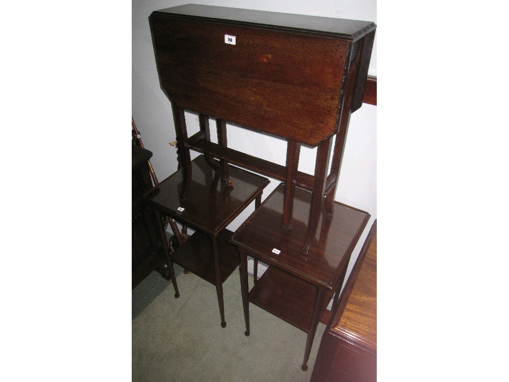 Appraisal: Lot comprising Sutherland table and a pair of lamp tables