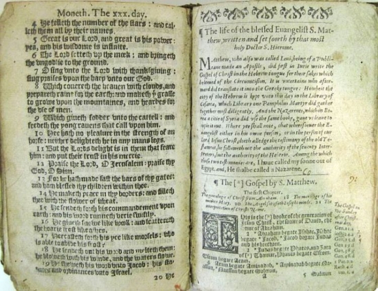 Appraisal: HYBRID COPY COMBINING BISHOPS' AND KING JAMES VERSIONS New Testament