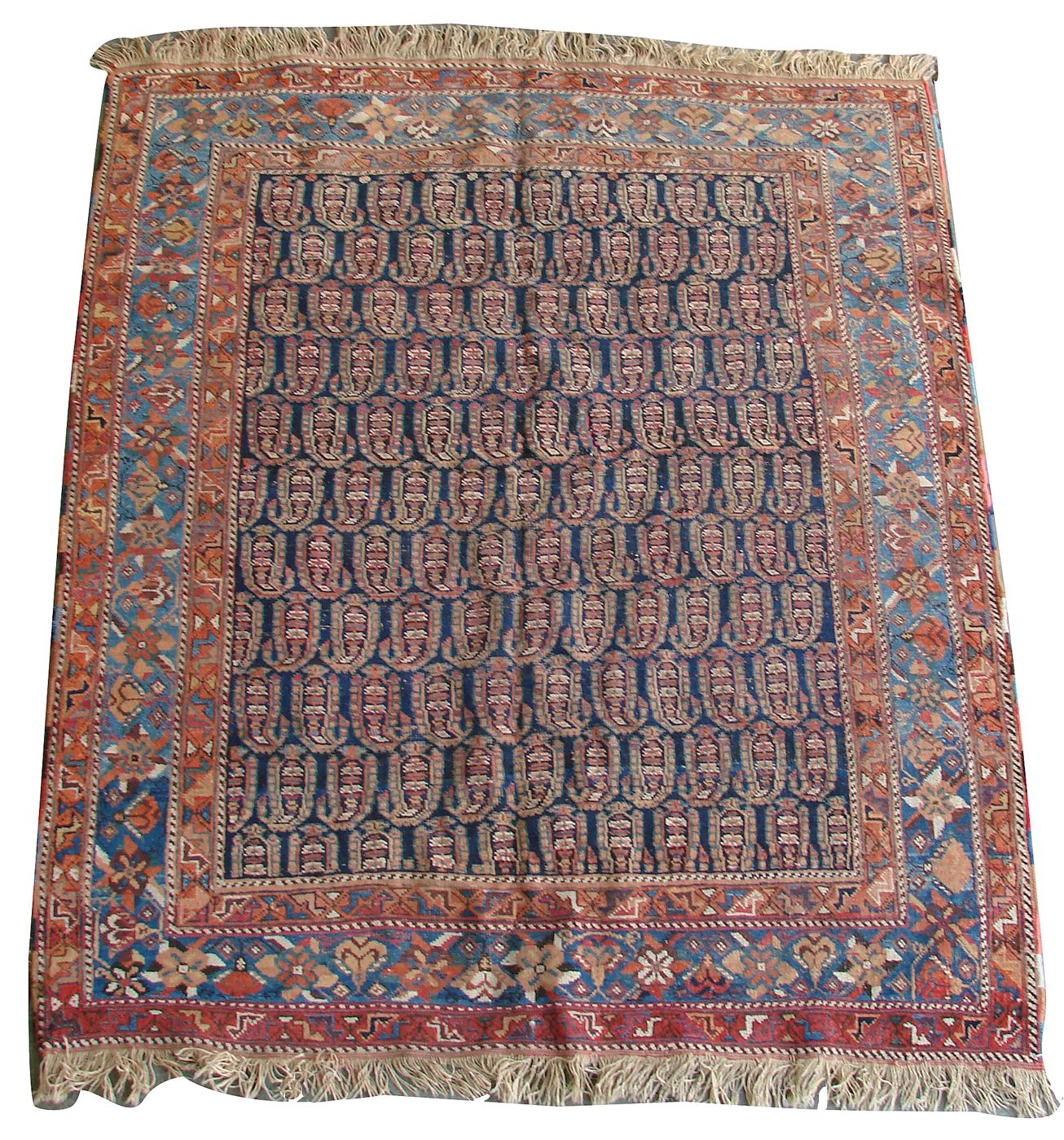 Appraisal: ORIENTAL RUG AFSHAR ' x ' Staggered rows of multicolored