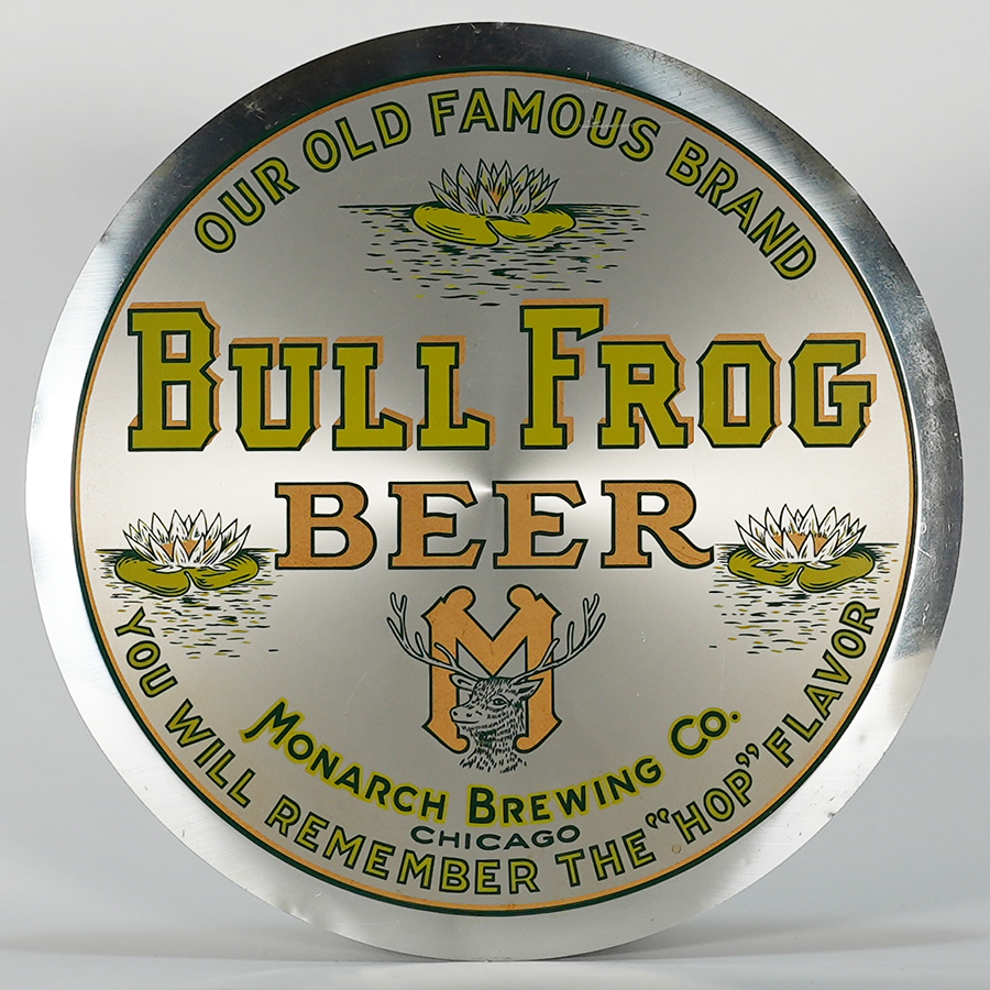 Appraisal: Bull Frog Beer Monarch Brewing LEYSE Sign CLEANReference n aBrewery