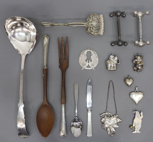 Appraisal: lot of Sterling silver and other metal decorative items highlights