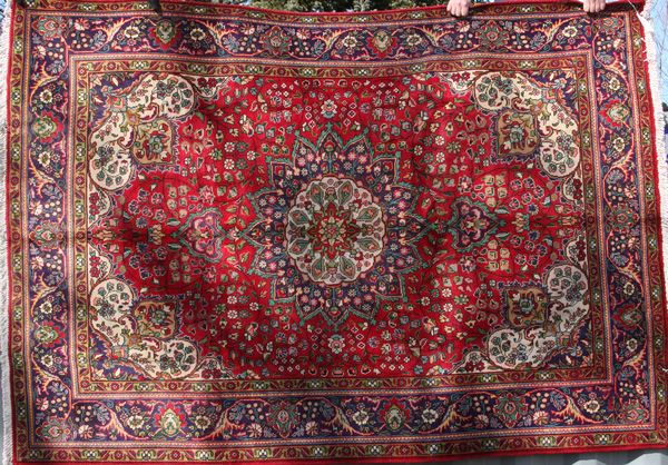 Appraisal: Fine Persian Tabriz rug ' x ' Good condition EST