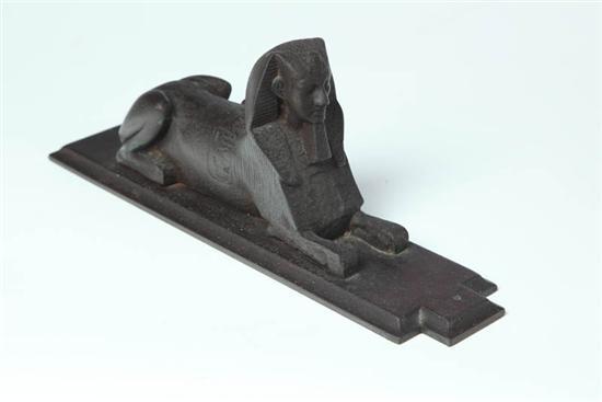 Appraisal: CAST IRON SPHINX England cast registry mark for February Decorative