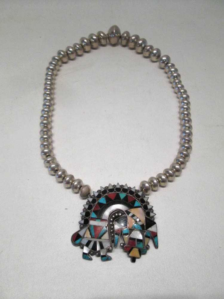 Appraisal: TWO PIECES OF SOUTHWEST NATIVE AMERICAN JEWELRY the first a