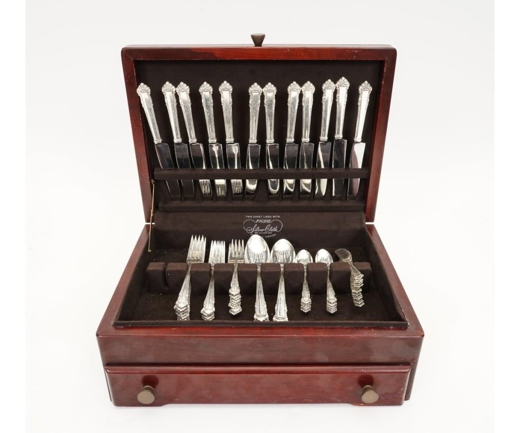 Appraisal: Sterling silver flatware service for twelve by Lunt in the