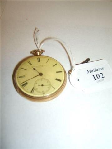 Appraisal: An ct gold pocket watch the movement signed Fattorini Sons