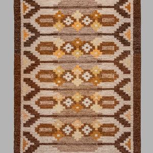 Appraisal: Ingegerd Silow Swedish - Flatweave Rug hand-woven wool woven signature