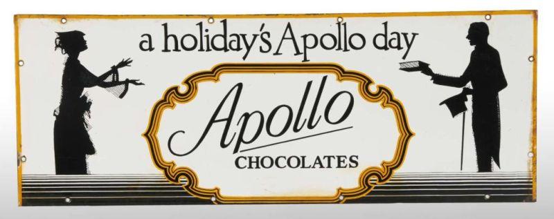 Appraisal: Porcelain Apollo Chocolates Sign Description s Minor edge chips nicks