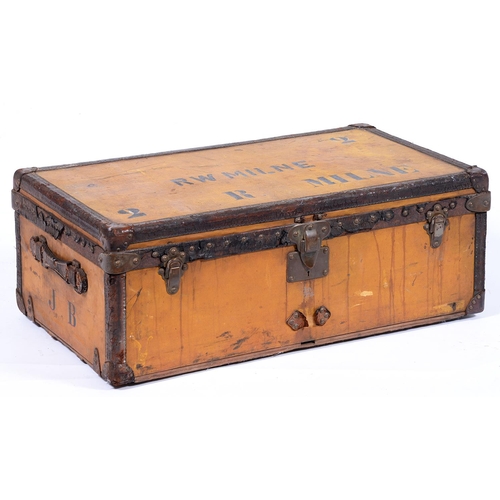 Appraisal: Luggage A Louis Vuitton trunk early th c covered in