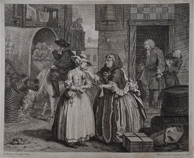 Appraisal: AFTER WILLIAM HOGARTH'A Harlot's Progress' set of six monochrome engravings