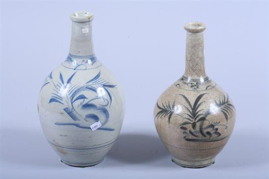 Appraisal: TWO VIETNAMESE BLUE AND WHITE PORCELAIN VASES Early th century