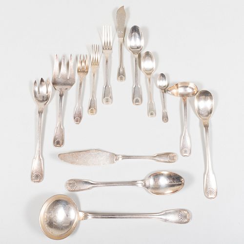 Appraisal: SILVER PLATE PART FLATWARE SERVICEComprising Nine dinner forks Twelve lunch