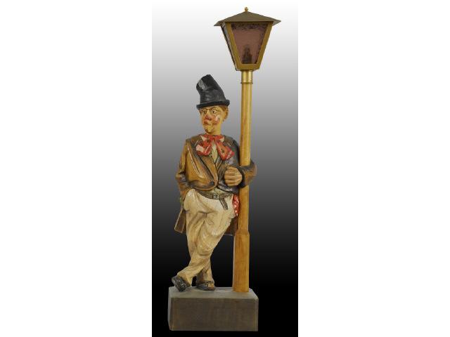 Appraisal: German Wooden Whistler Standing at Lantern Condition EXCELLENT Size ''