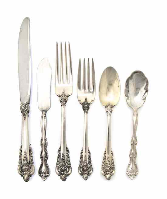 Appraisal: An American Sterling Silver Flatware Service for Twelve Wallace in