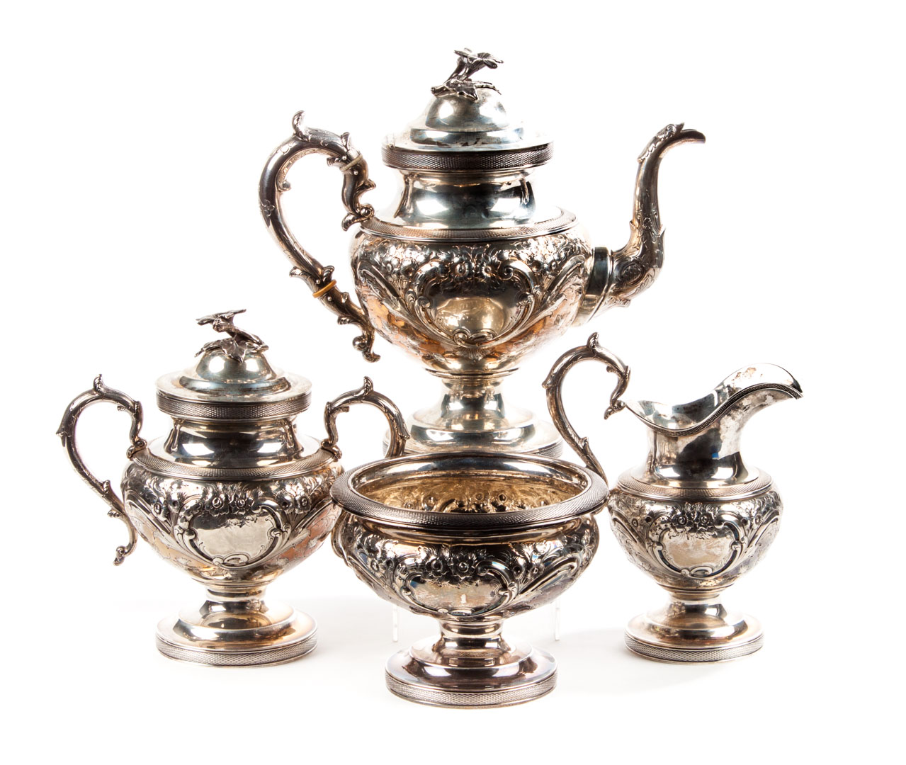 Appraisal: Sterling silver tea service for Tiffany Co third quarter- th