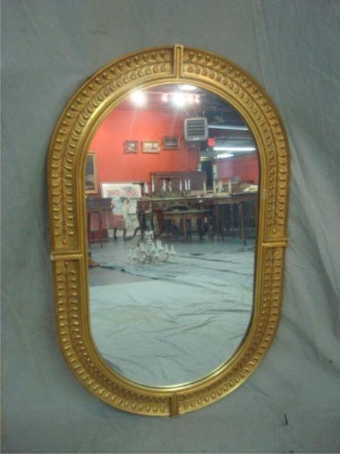 Appraisal: Oval Giltwood Mirror From a New Rochelle estate Dimensions x