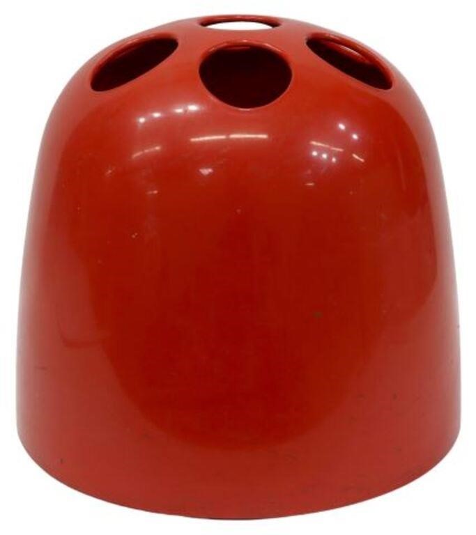 Appraisal: Italian mid-century modern red plastic Dedalo umbrella stand Emma Gismondi