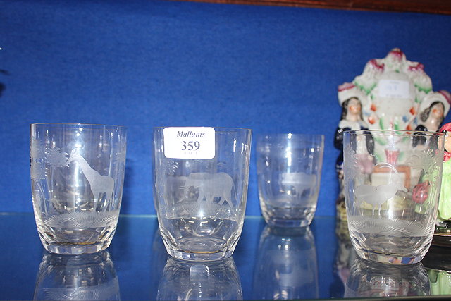 Appraisal: A SET OF SIX EARLY TH CENTURY DRINKING GLASSES WITH